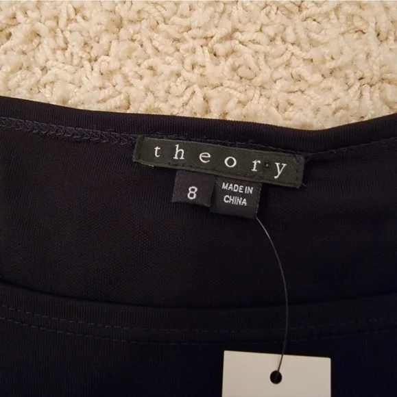 Theory Ivista Black Dress 3/4 Sleeves Size 8 NWT - Picture 6 of 14